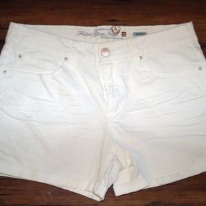 White Denim Shorts
